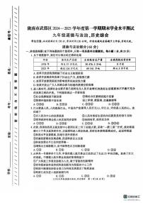 甘肃省陇南市武都区2024-2025学年九年级上学期1月期末道德与法治试题