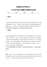 河南省驻马店市平舆县2024-2025学年八年级上学期期末考试道德与法治试卷(含答案)