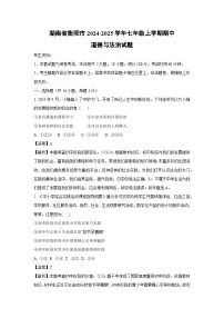 2024~2025学年湖南省衡阳市七年级上学期期中道德与法治试卷（解析版）