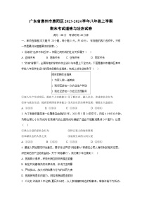 2023~2024学年广东省惠州市惠阳区 八年级上学期期末考试道德与法治试卷