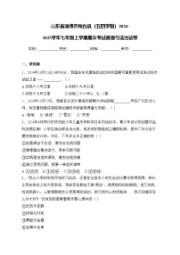 山东省淄博市桓台县（五四学制）2024-2025学年七年级上学期期末考试道德与法治试卷(含答案)