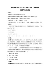 2024-2025学年安徽省芜湖市七年级上学期期末道德与法治试卷（解析版）