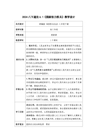 政治 (道德与法治)八年级下册国家权力机关教案