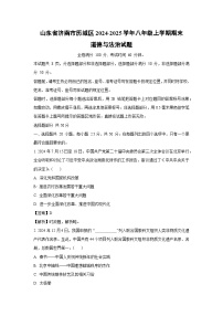 山东省济南市历城区2024-2025学年八年级上学期期末道德与法治试卷（解析版）
