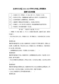 北京市大兴区2024-2025学年九年级(上)期末道德与法治试卷（解析版）