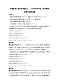 安徽省淮北市部分学校2024-2025学年九年级(上)期末道德与法治试卷（解析版）