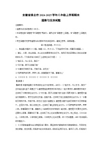 安徽省淮北市2024-2025学年八年级(上)期末道德与法治试卷（解析版）