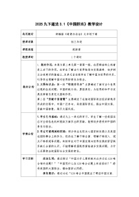 初中政治 (道德与法治)人教版（2024）九年级下册中国担当教案设计