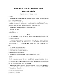 2024~2025学年湖北省武汉市七年级下学期月考道德与法治试卷（解析版）