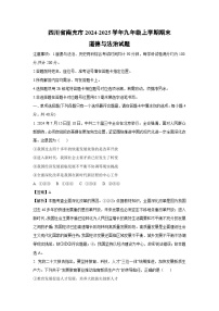 四川省南充市2024-2025学年九年级上学期期末道德与法治试卷（解析版）