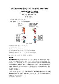 2024-2025学年四川省泸州市龙马潭区九年级下学期开学考试道德与法治试卷（解析版）