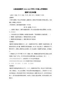 2024-2025学年云南省曲靖市八年级上学期期末道德与法治试卷（解析版）