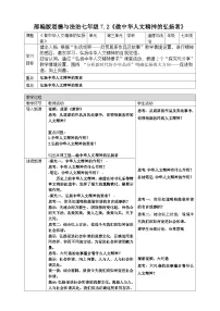 初中政治 (道德与法治)人教版（2024）七年级下册（2024）做中华人文精神的弘扬者教案设计