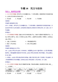 2024年全国中考道德与法治真题分类汇编：专题18  民主与法治（解析版）