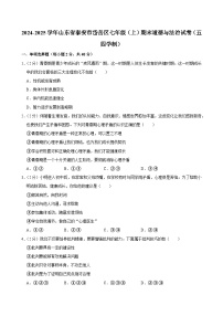 山东省泰安市岱岳区2024-2025学年（五四学制）七年级上学期期末道德与法治试卷