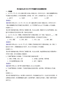四川省凉山州2024年中考道德与法治真题试卷含答案解析