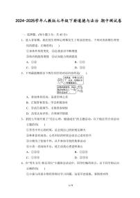 2024-2025学年七年级道德与法治下册期中模拟试卷（含答案）