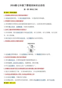 2024版七年级下册道法知识点总结