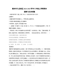 重庆市九龙坡区2024-2025学年八年级上学期期末道德与法治试卷（解析版）
