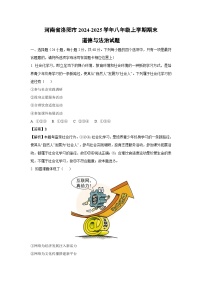河南省洛阳市2024-2025学年八年级上学期期末道德与法治试卷（解析版）