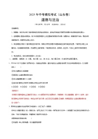 2025年中考第二次模拟考试卷：道德与法治（山东卷）（解析版）