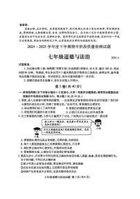 山东省临沂市兰山区2024-2025学年七年级下道德与法治期中试卷