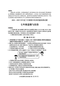 山东省临沂市兰山区2024-2025学年七年级下道德与法治期中试卷