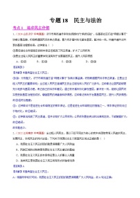 备战2025年中考道德与法治真题分类汇编(全国通用)专题18民主与法治(第02期)(学生版+解析)