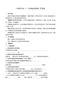 初中政治 (道德与法治)人教版（2024）八年级下册公民基本权利学案设计