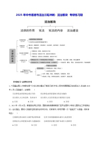 2025年中考道德与法治三轮冲刺：法治板块 专项练习题（含答案）