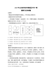2025年山东省枣庄市峄城区中考一模道德与法治试题（解析版）
