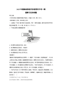 2025年湖南省娄底市多校联考中考一模道德与法治试题（解析版）