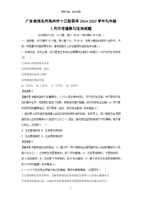 广东省茂名市高州市十三校联考2024-2025学年九年级下3月月考道德与法治试题（解析版）