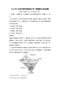 2025年广东省东莞市南城区中考一模道德与法治试题（解析版）