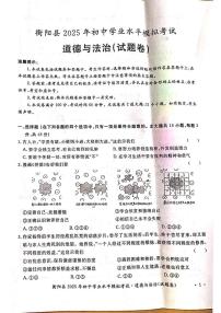 2025年湖南省衡阳市衡阳县中考模拟道德与法治试题（中考模拟）