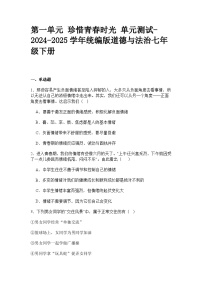 政治 (道德与法治)七年级下册（2024）单元综合与测试单元测试同步达标检测题