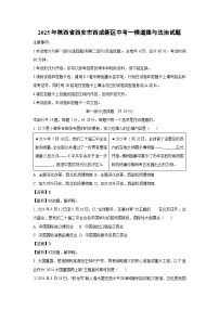 2025年陕西省西安市西咸新区中考一模道德与法治试题（解析版）