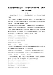 贵州省铜仁市碧江区2024-2025学年七年级下学期4月期中 道德与法治试题