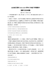 山东省日照市2024-2025学年八年级下学期期中道德与法治试卷（解析版）