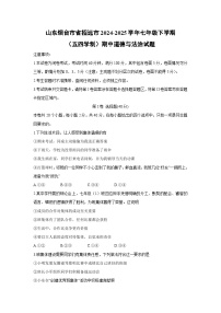 山东烟台市省招远市2024-2025学年七年级下学期（五四学制）期中道德与法治试卷