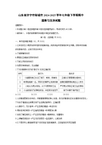 山东省济宁市邹城市2024-2025学年七年级下学期期中道德与法治试卷
