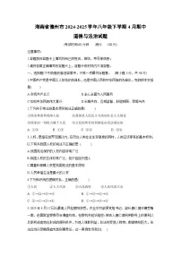 海南省儋州市2024-2025学年八年级下学期4月期中道德与法治试卷