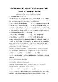 山东省威海市文登区乡镇2024-2025学年七年级下学期（五四学制）期中道德与法治试卷