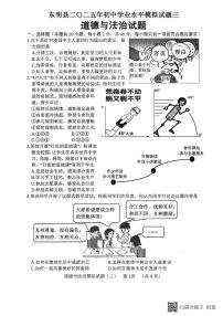 2025年山东省菏泽市东明县中考三模道德与法治试题（中考模拟）