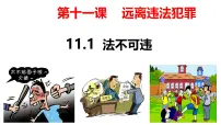 初中政治 (道德与法治)人教版（2024）七年级下册（2024）第四单元 生活在法治社会第十一课 远离违法犯罪法不可违教学课件ppt