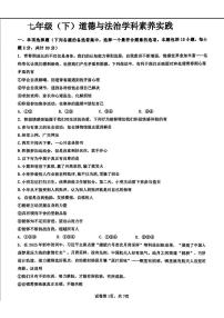 辽宁省沈阳市第四十三中学 2024-2025学年七年级下学期期中道德与法治试卷