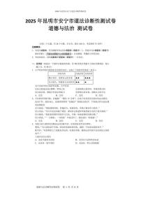 2025年云南省昆明市安宁市中考三模道德与法治试题（中考模拟）