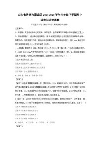 山东省济南市章丘区2024-2025学年八年级下学期期中道德与法治试卷（解析版）