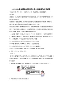 2025年山东省淄博市博山区中考二模[中考模拟]道德与法治试卷（解析版）