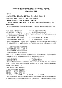 【9道一模】2025年安徽省合肥市合肥经济技术开发区中考一模道德与法治试题（含解析）